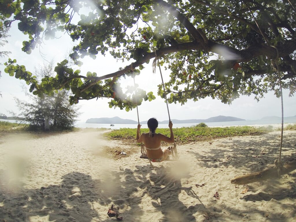 tropical beach, woman, swing-1149937.jpg